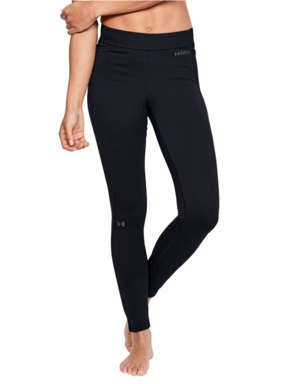 UNDER ARMOUR ColdGear Base 4.0 Leggings 30" Black Medium Base Layer Fleece Lined